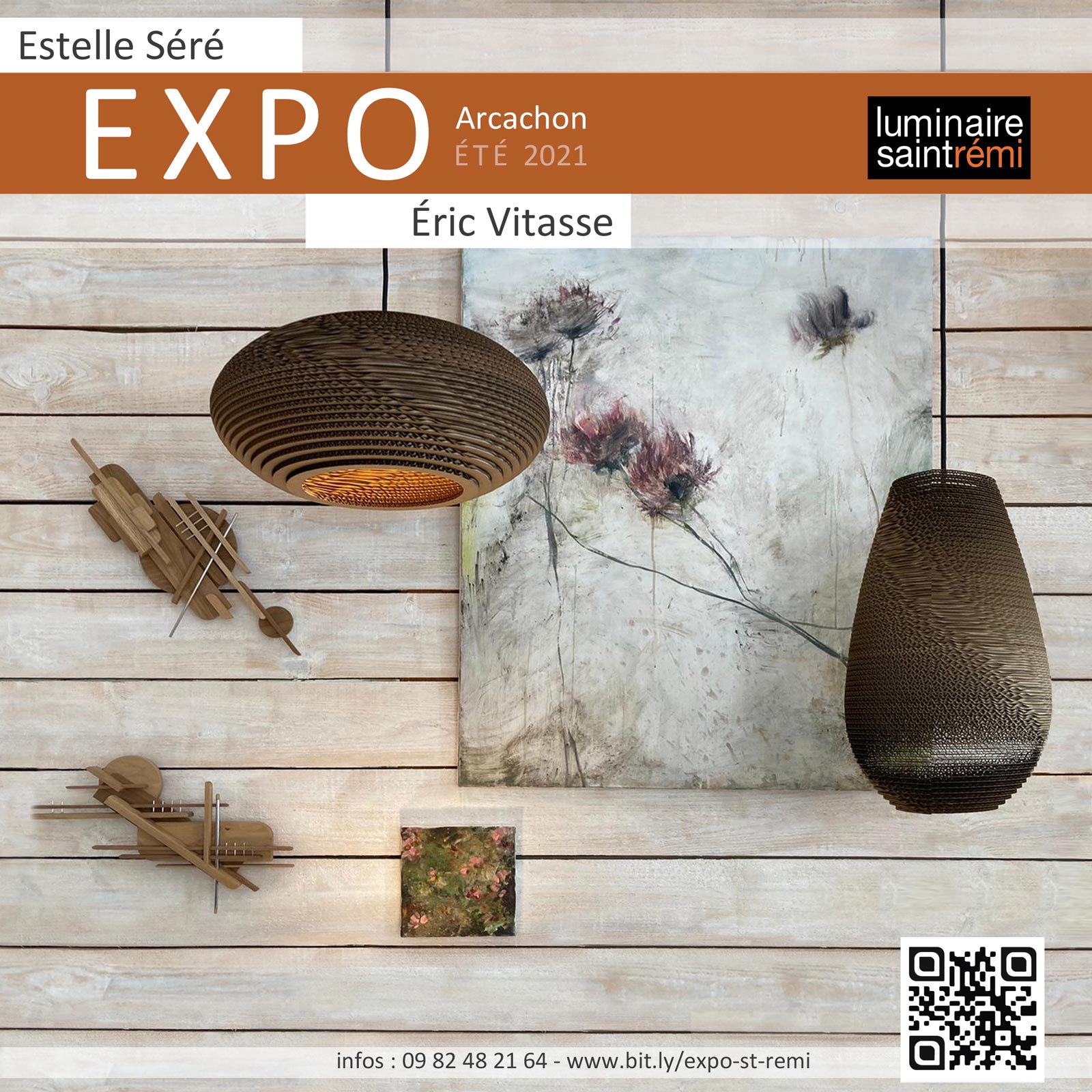Exposition Eté 2021 - Arcachon - Peintures Estelle Séré - sculptures Éric Vitasse