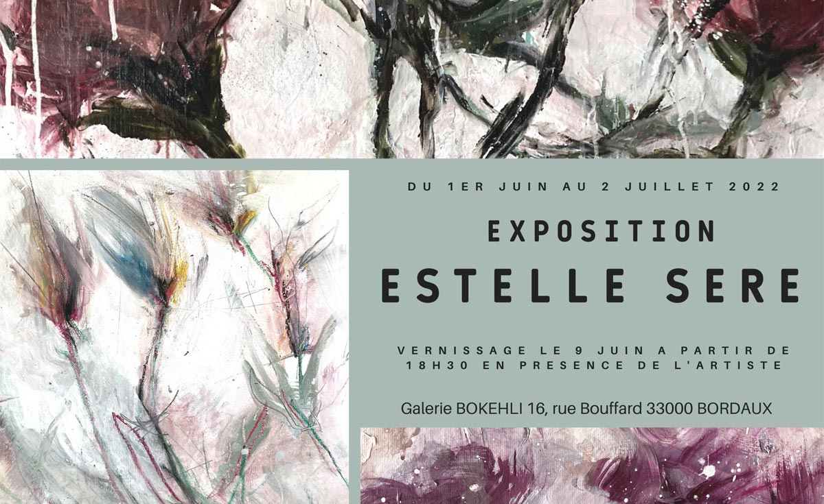 Exposition des peintures d'Estelle séré 2022 - Galerie Bokehli - Bordeaux